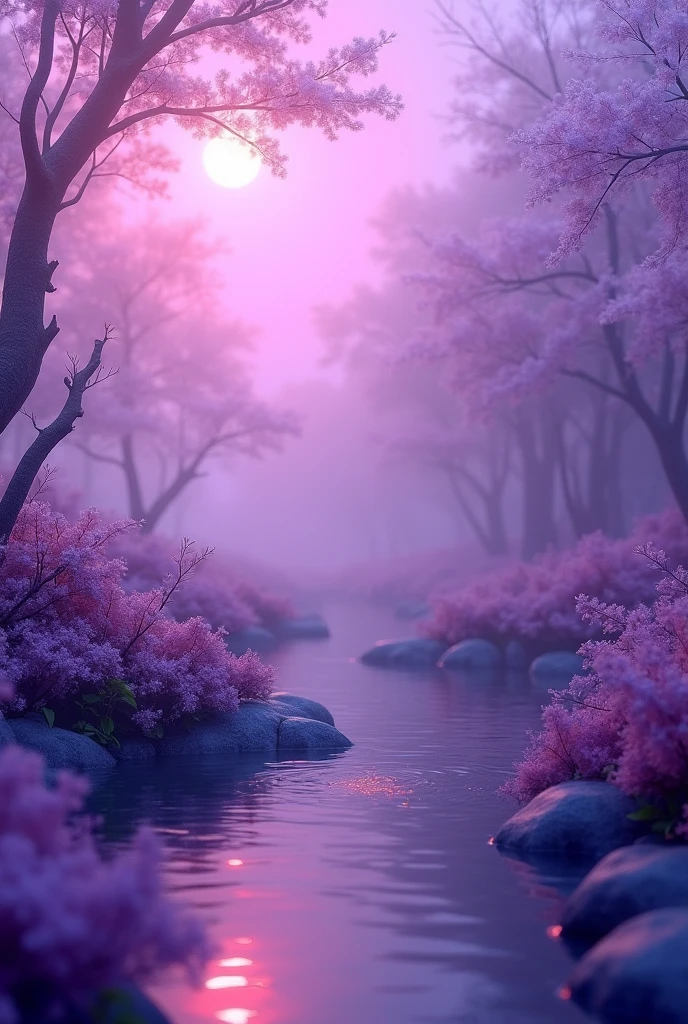 athmosphere violet only colors photo realistic