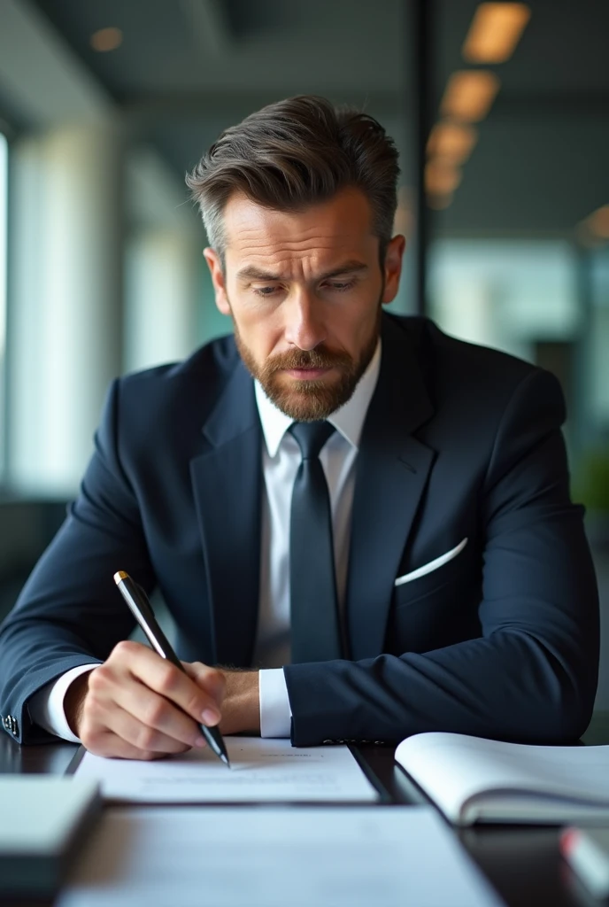 Tressed man at the office
