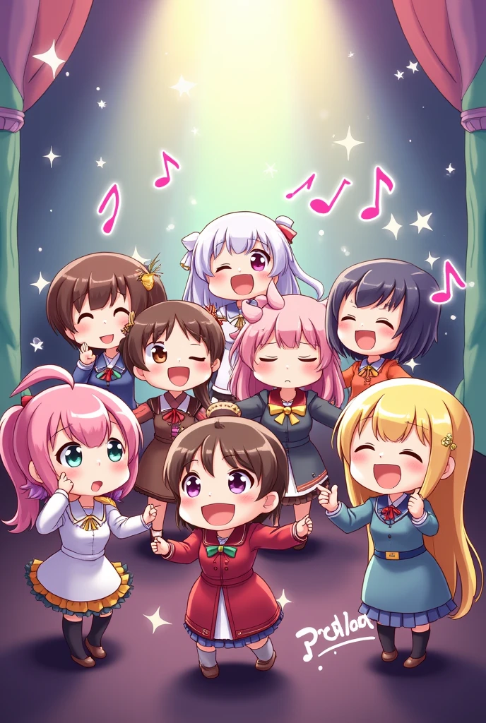 Vocal group, choir, chibi anime