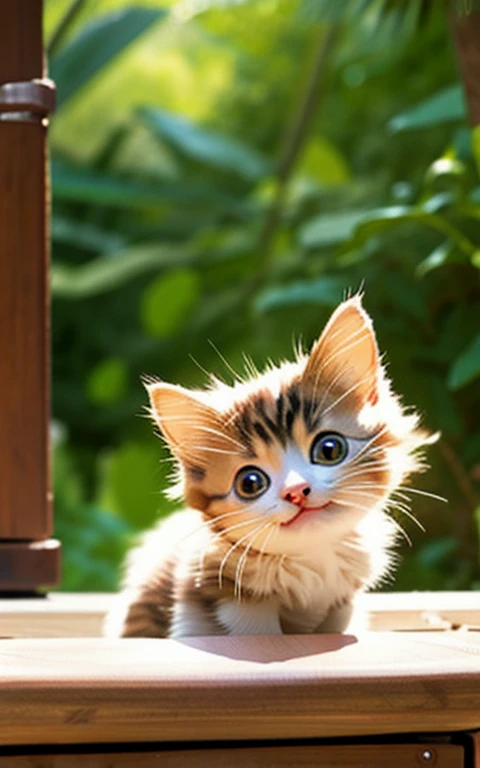 Kitten playing innocently、Too cute、Adorable、Beautiful Face、Well-formed face、Amazing visuals