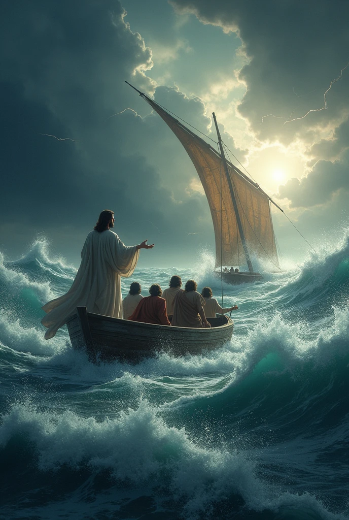 Jesus calming the storm 
