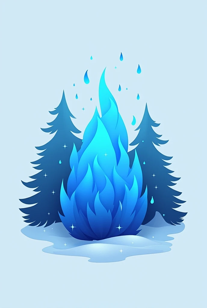 Logo with blue fir, gas, minimalist, inovator, blue fire, blue flame, pretty flame