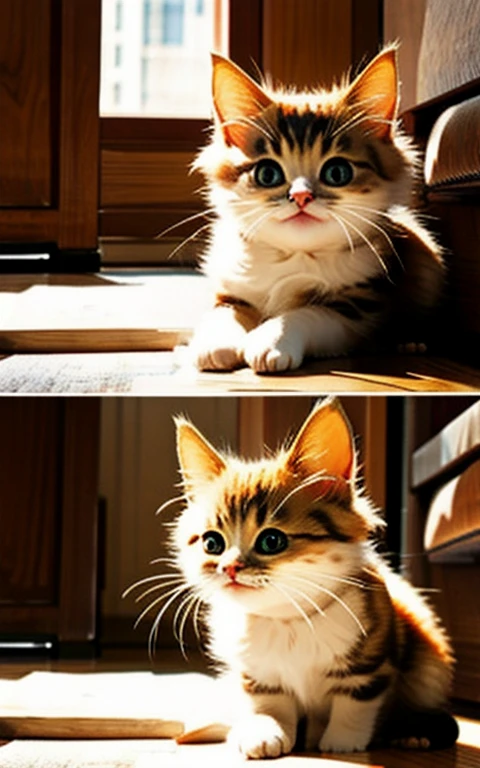 Kitten playing innocently、Too cute、Adorable、Beautiful Face、Well-formed face、Amazing visuals