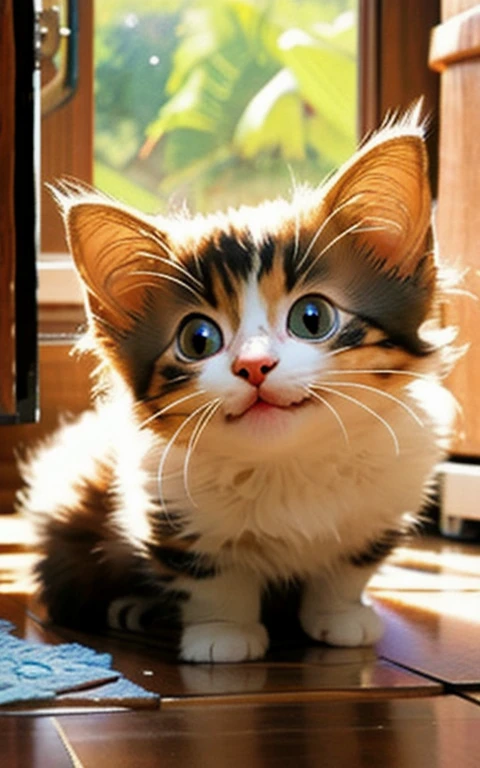 Kitten playing innocently、Too cute、Adorable、Beautiful Face、Well-formed face、Amazing visuals