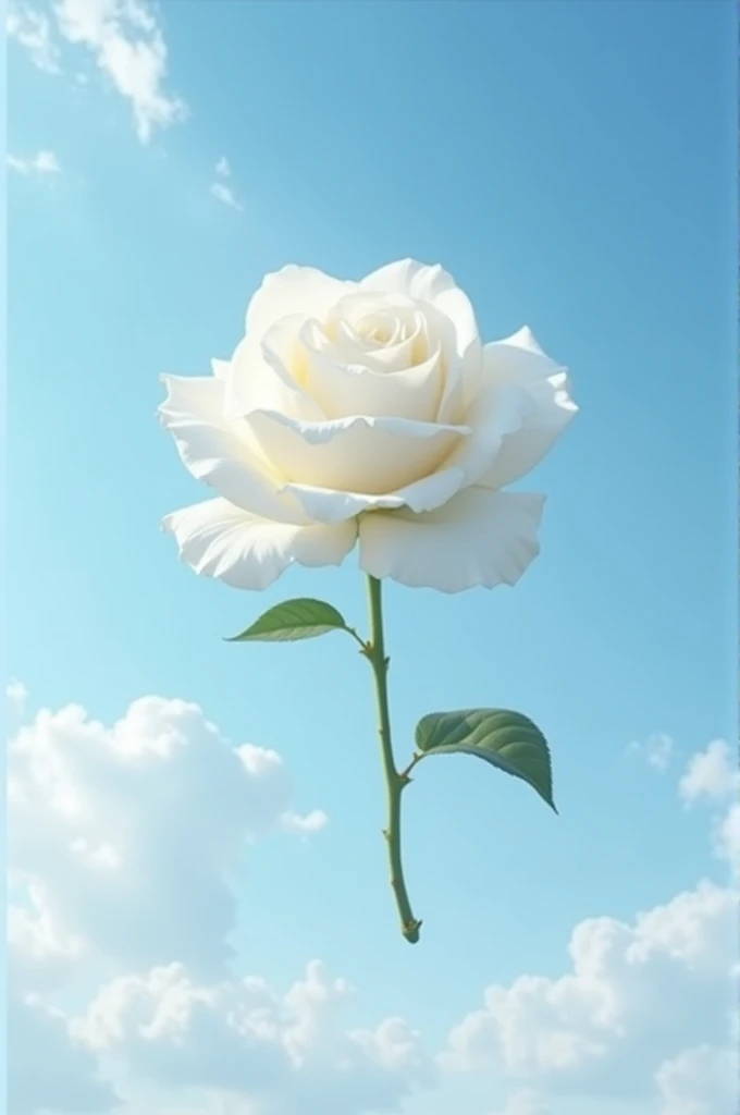 white rose in the sky