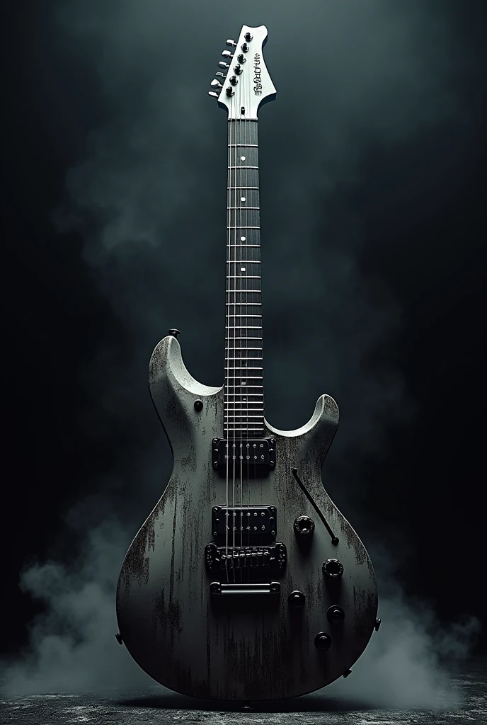 Create an image that the letters LB become a rock electric guitar