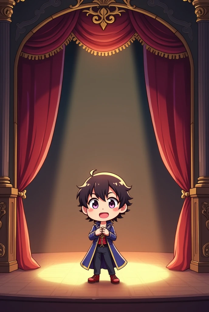 Theater, monologue, chibi anime