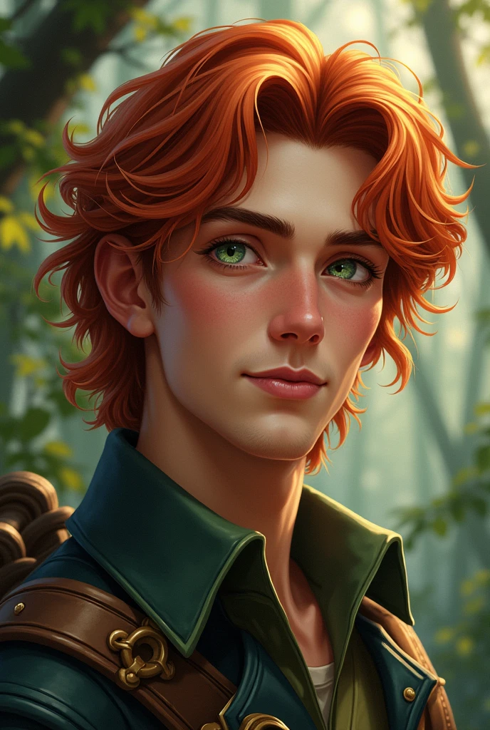 Physical Features: Kaelin is a charming Imperial with striking auburn hair that he wears loose, reflecting his carefree and hedonistic nature. His eyes are a mischievous green, always twinkling with the thrill of adventure and the promise of a good time. His face is usually clean-shaven, but he often sports a roguish smile that puts others at ease—or on guard.