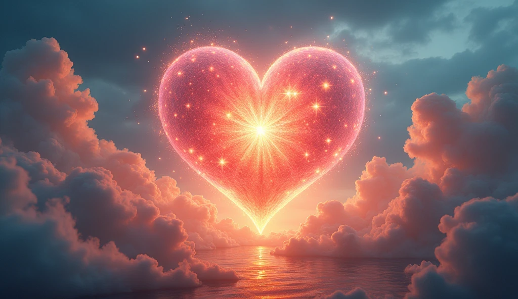Beautiful energy art that gives power to those who see it。Landscape images。cloud。heart。Looking to the future。Fantasy。Dreamy。Fantasy。