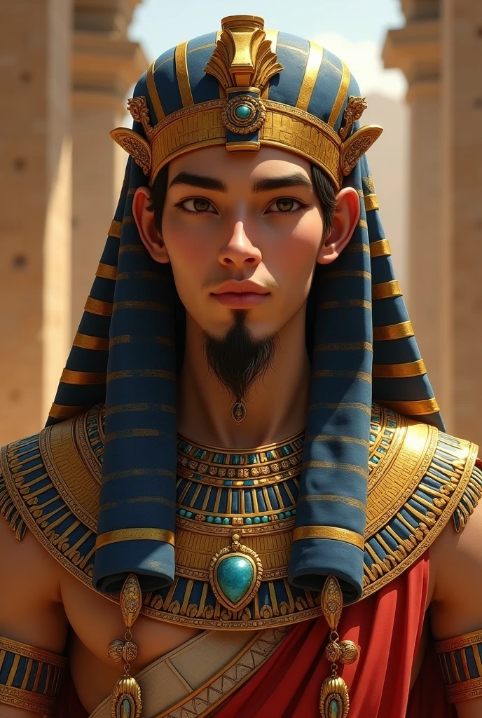 Very rich male pharaoh avatar without beard