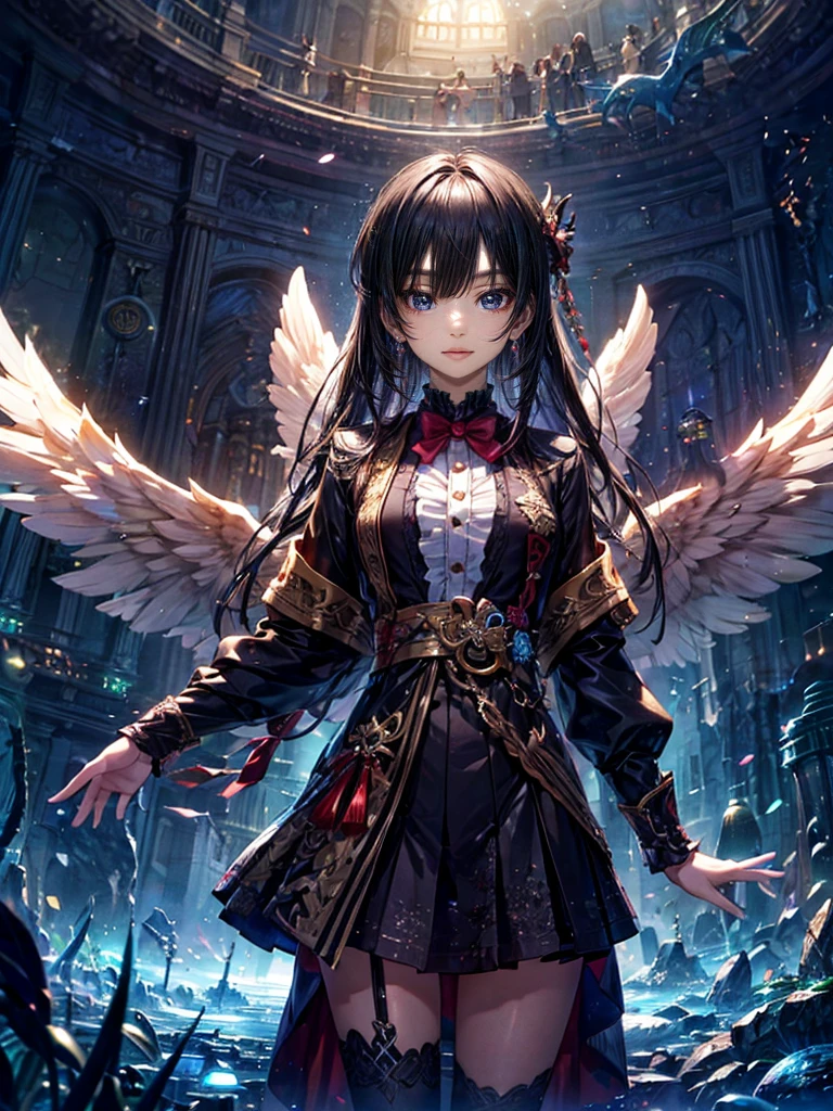 High reSolution, Winner of numerouS awardS, Ultra high definition, Textured Skin, retina,
maSterpiece,1girl.(beStquality),(Kūdō Rinne)(fantaSylandScape:1.2,natural lighting:1.5,confidentexpreSSion),(panorama:1.2),Smile,angle、chrome,raw(Beautiful black-haired girl)(high school girl:1.2)angel'S (alchemy)