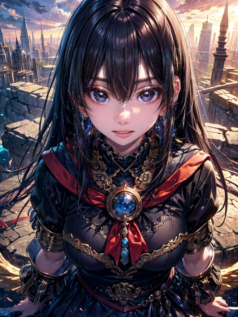 High reSolution, Winner of numerouS awardS, Ultra high definition, Textured Skin, retina,
maSterpiece,1girl.(beStquality),(Kūdō Rinne)(fantaSylandScape:1.2,natural lighting:1.5,confidentexpreSSion),(panorama:1.2),Smile,angle、chrome,raw(Beautiful black-haired girl)(high school girl:1.2)angel'S (alchemy)