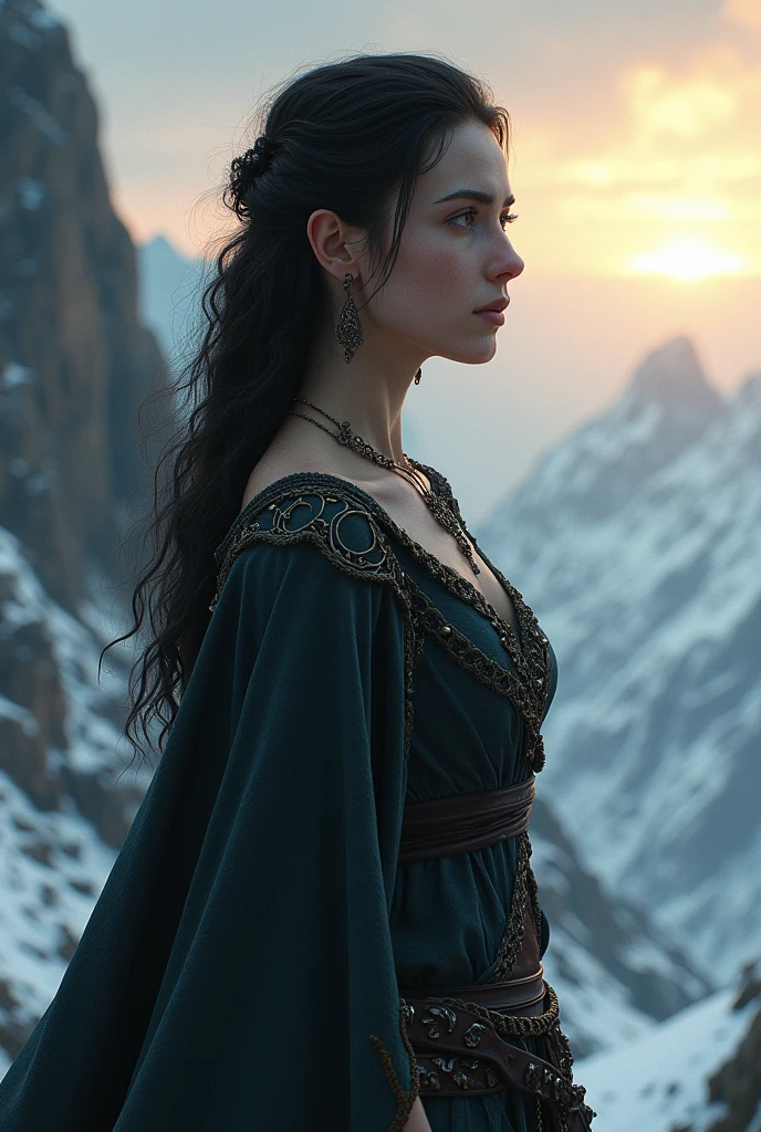 Born in Morrowind, Sylara Nerethi was always drawn to the mystical and the arcane. As  girl, she was captivated by the stories of Azura, the Daedric Prince of Dusk and Dawn. Azura's tales of balance, change, and the cycles of the world resonated deeply with Sylara, leading her to devote her life to Azura's worship. However, tragedy struck when her family was lost in a Red Mountain eruption, forcing her to flee to Skyrim.