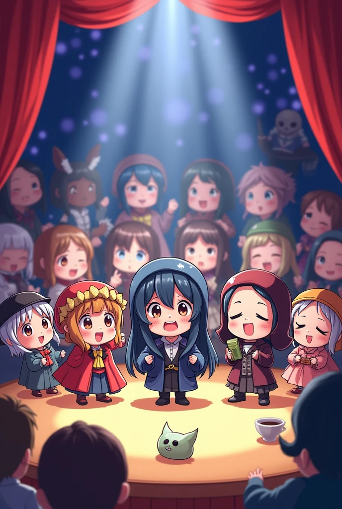 Theater, acting, chibi anime