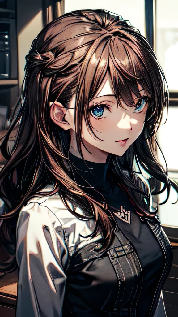 Very delicate,
beautiful girl,
BREAK,
8k,
Highest quality,
masterpiece,
Super adopted,
Ultra-detailed,
Ultra-fine illustrations,
BREAK,
Active Pause, Dynamic Angle,
indoor,
Shiny,
bright,
Rim Light,
BREAK,
one person,
alone,
Perfect female body,
Big Hair,
Fluffy hair,
Air Van,
Long bangs between the eyes,
Round face,
Blue eyes,
smile, Open your mouth,
Medium sized, well-proportioned chest,

全身像

BREAK,Student uniform