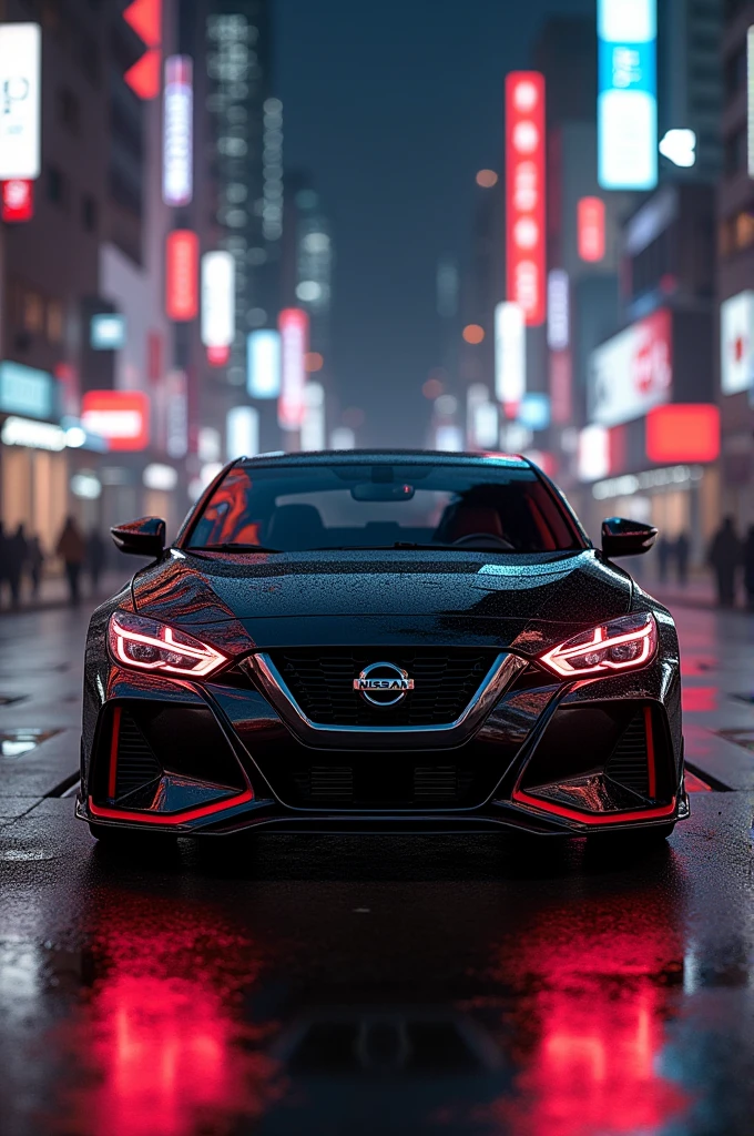 Nissan Maxima 2024, black and red color