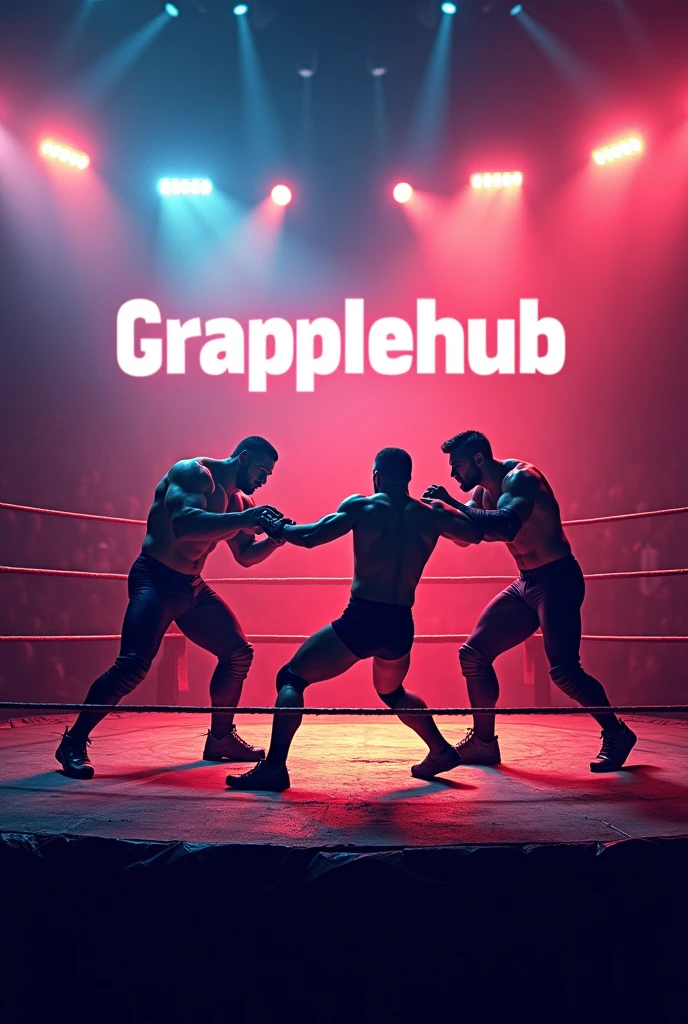 GrappleHub: A dynamic wrestling ring background with vibrant lighting, featuring bold "GrappleHub" text and action-packed wrestler silhouettes.




