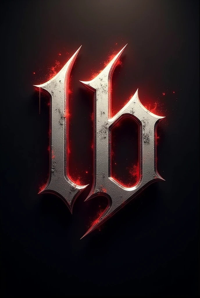 Create a logo for a rock band using the letters LB, with a strong and very visible style