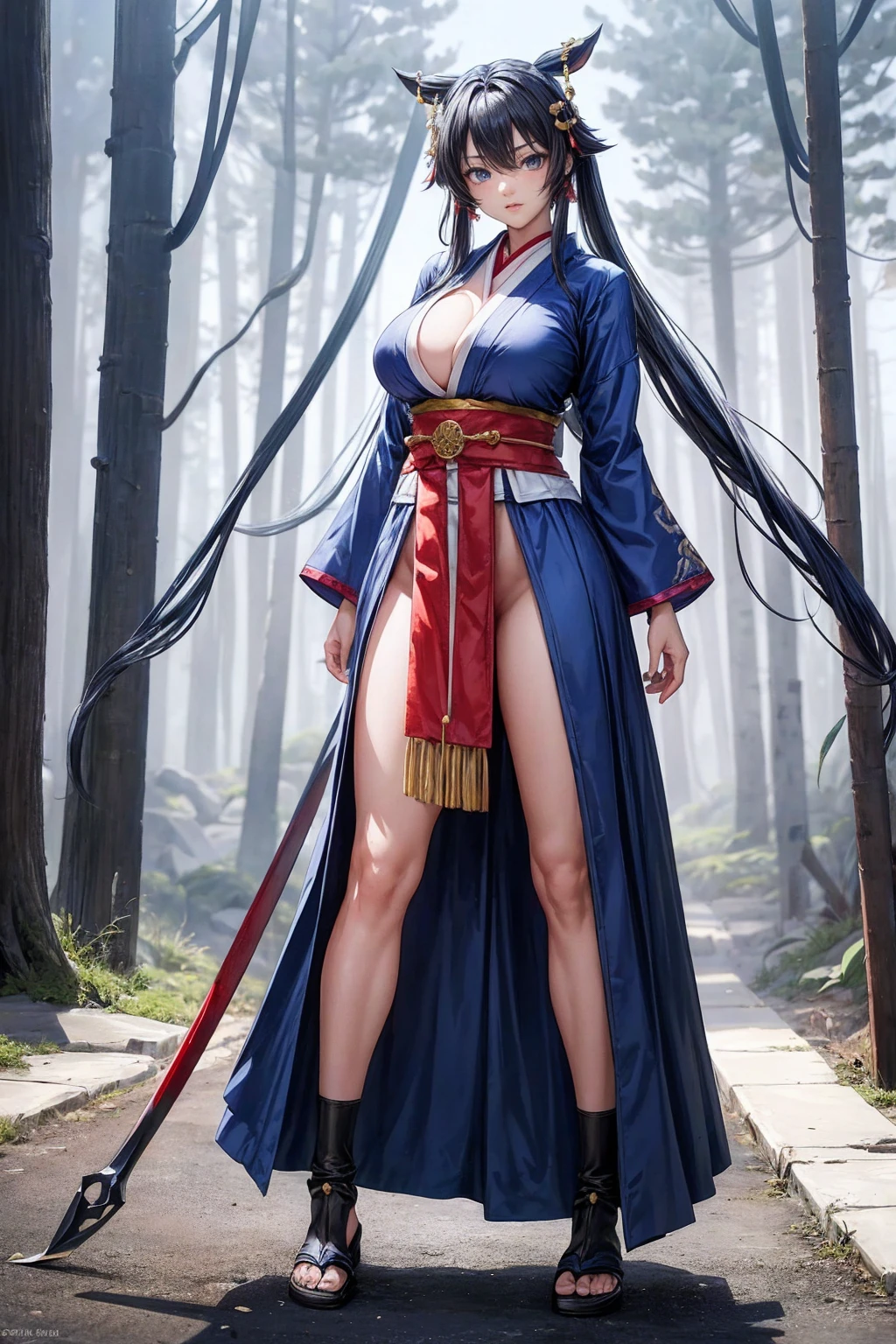 (((Highest quality)))(((Best Image)))(((anatomy)))外見は20代のwoman,Random hair color ,Random hairstyle,Wear a shrine maiden costume,Extreme costumes(((Appearance)))The shape is humanoid,Random Face(Beautiful Face),,Huge breasts,Tight waist,Wearing randomly colored armor(((Features)))Eye color is random,Personality is random,Attractive figure(((arms)))They are armed with weapons that are randomly colored glowing objects..Possess modern weapons.(((woman)))The skeleton is human-like,Huge breasts,Tight waist,fogのようなガス状のもので纏っている(((background)))Barren Land,dead tree,fog,Chaotic world(((Standing posture)))ランダムなStanding postureをしている,mysterious,lovely,Highest quality((Full Body Shot))