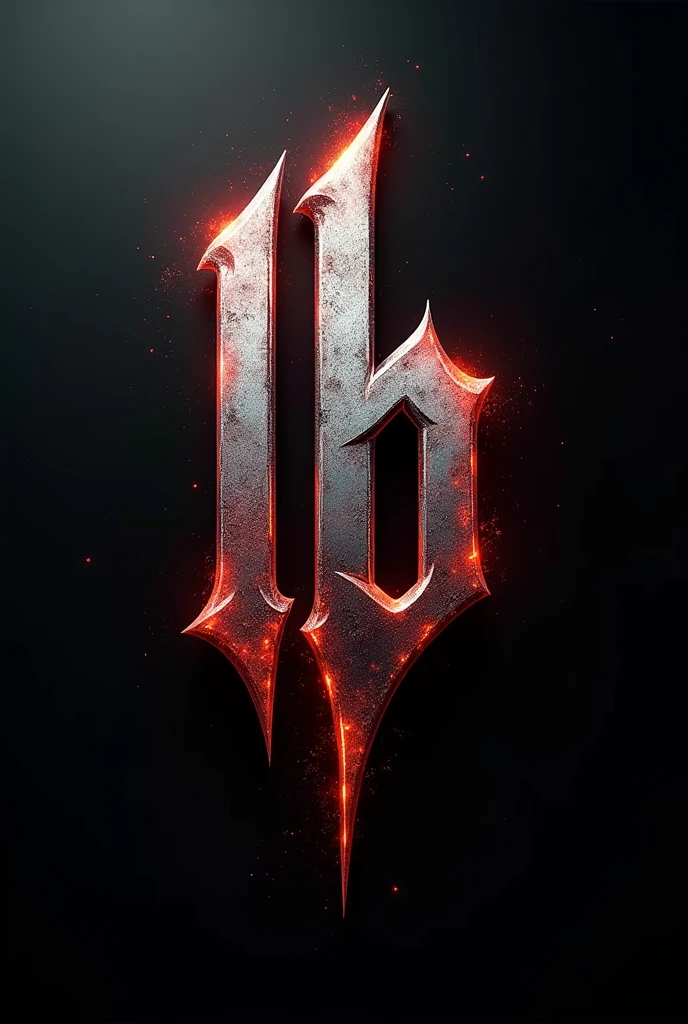 Create a logo for a rock band using the letters LB, with a strong and very visible style