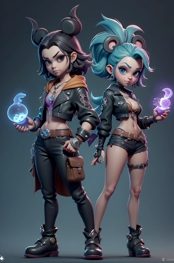 monstros estilos kingdom hearts, baseados em animais,3d style, shadown monster, demons, darkness monster, rayman legends, mickey mouse character style, girl and body, kingdom hearts, malhas leves e quentinhas, cores quentes e alegres, portando espada magica, dark mouse in around, (raytrace),(((sexy e sensual))),cyberpunk