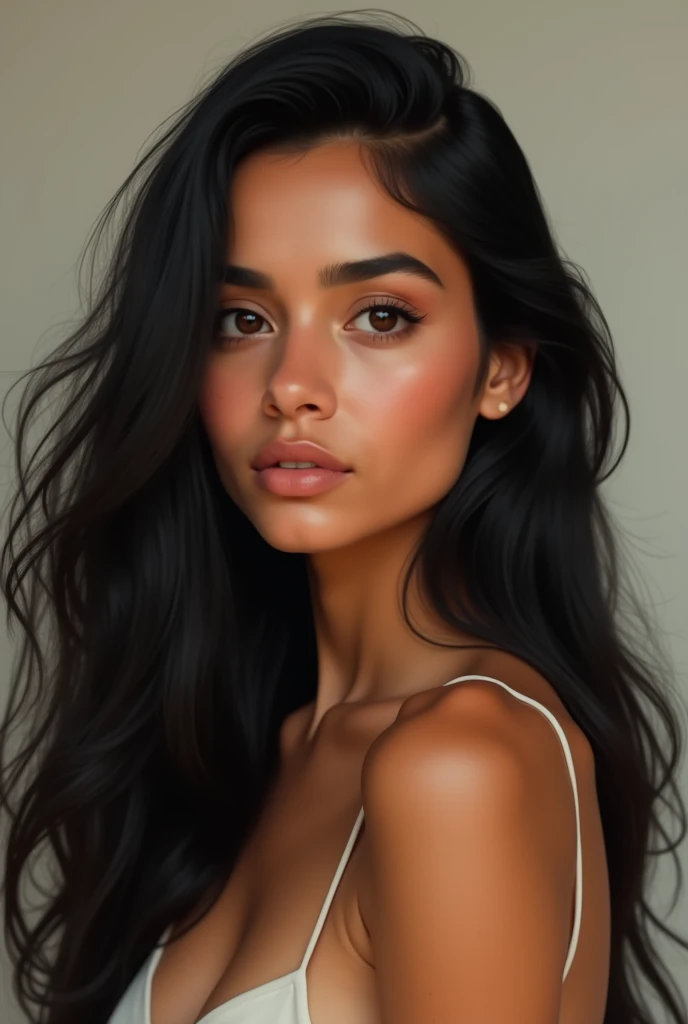 Corps femme latine naturel