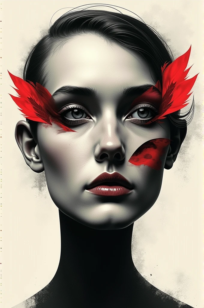 Abstract art distortion portrait easy to copy