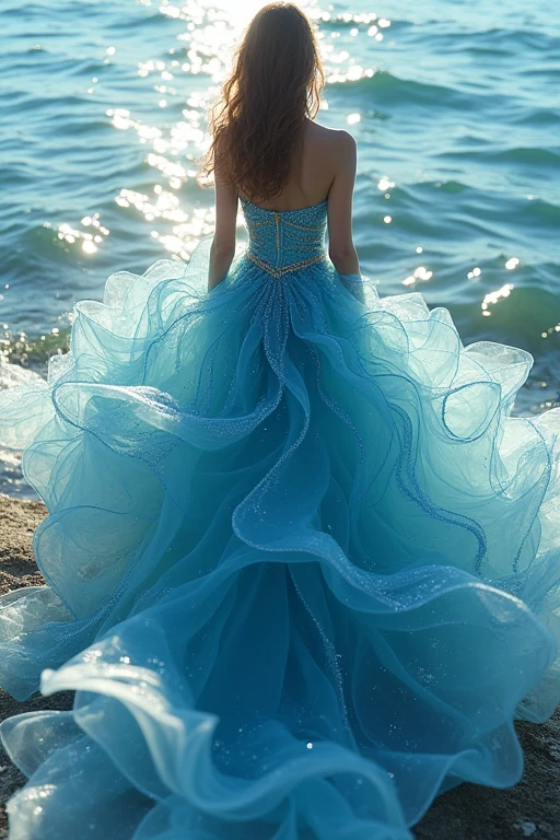 volume dress Ocean design
