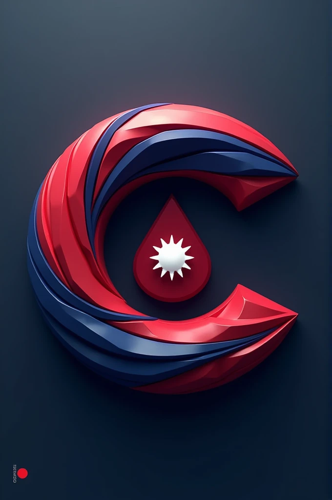 Logo of Nepal flag wrapped in the text C