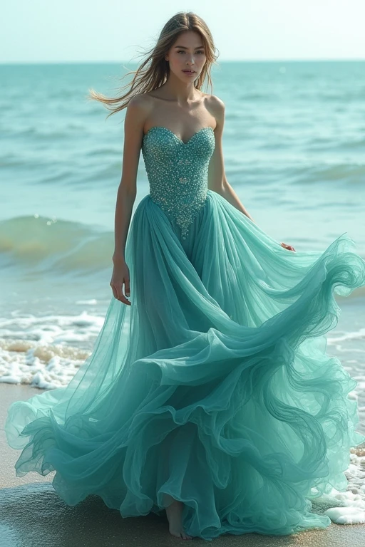 volume dress　Ocean　design　front