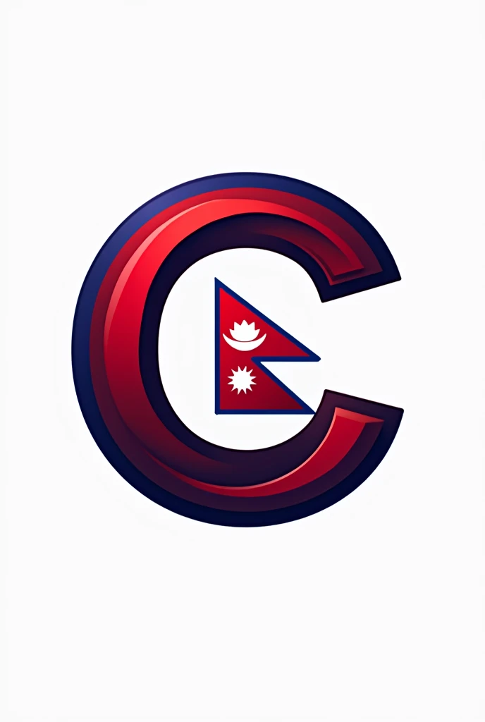 Logo of Nepal flag wrapped in the text C