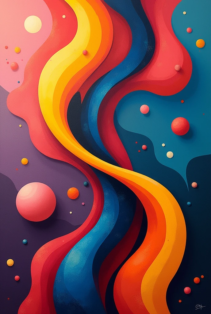 distortion Abstract art easy to copy or draw for beginners