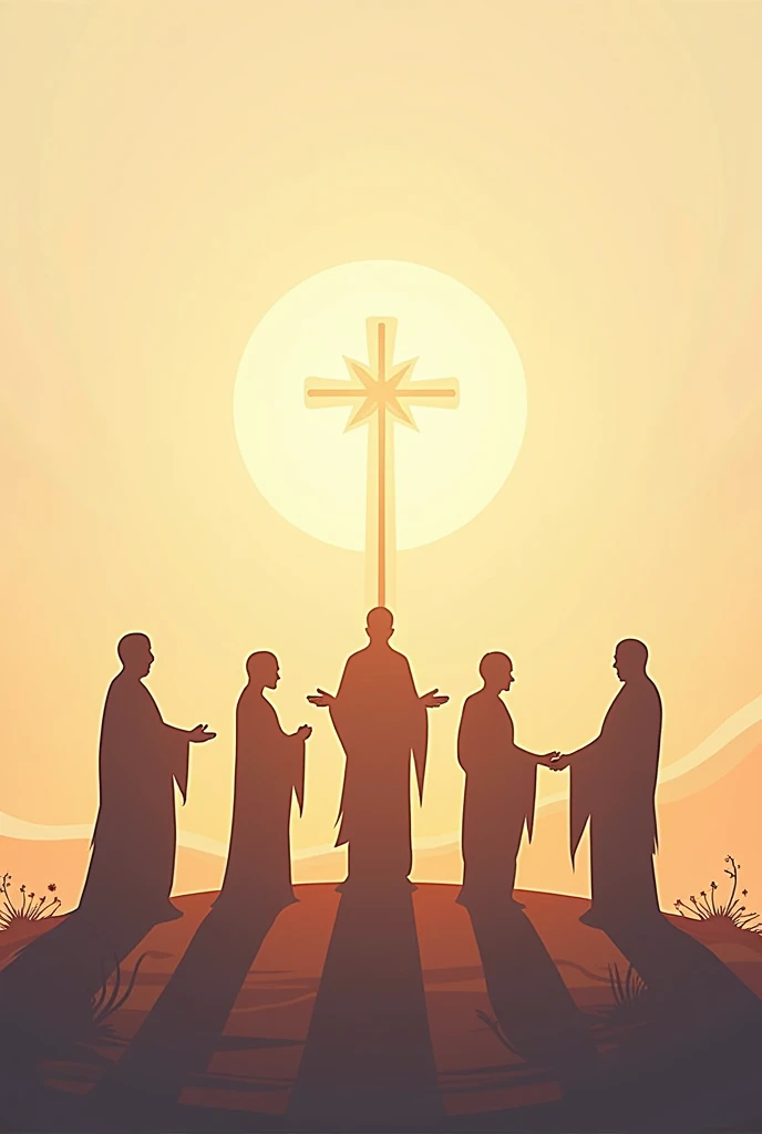 a simple poster drawing about unity of religion