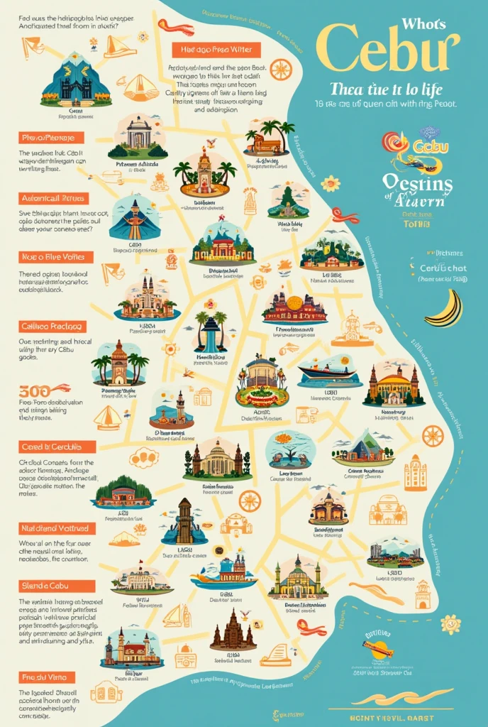 Directions: Create an infographic showcasing your hometown. An infographic is a collection of imagery, charts, and minimal text that gives an easy-to-understand overview of a topic. Follow the format and check the sample infographics below. Be guided by the rubric for scoring (30 points).
WHAT TO INCLUDE IN YOUR INFOGRAPHIC
Name of Hometown:Cebu City
Reasons for Being the Best Hometown
Characteristics of the People
Foods to Try
Places to Visit
Travel Tips