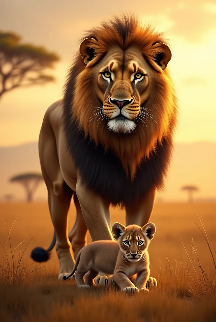 Lion et son petit