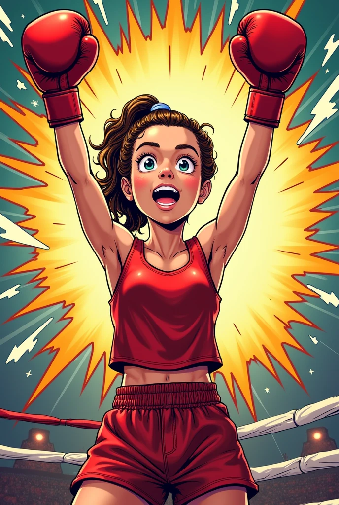 Girls boxer boxer ladki Jeet jaati haicomic book image cartoon