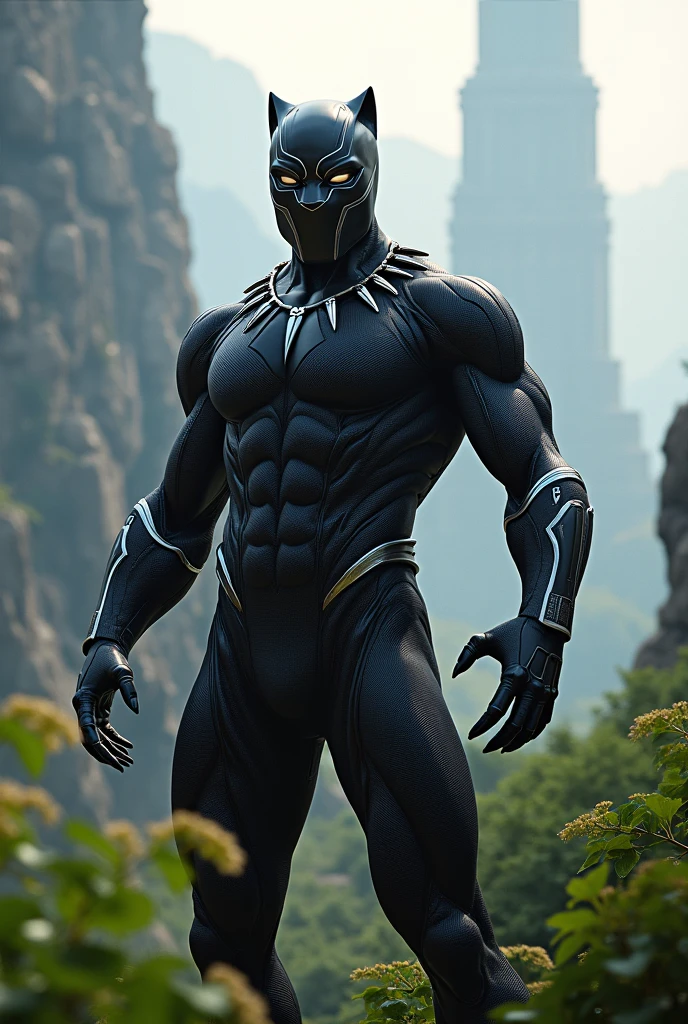 Black panther realistic image in 4G resolution