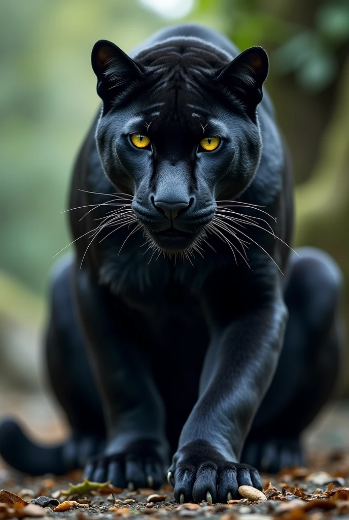 Black panther animal realistic image in 4G resolution 