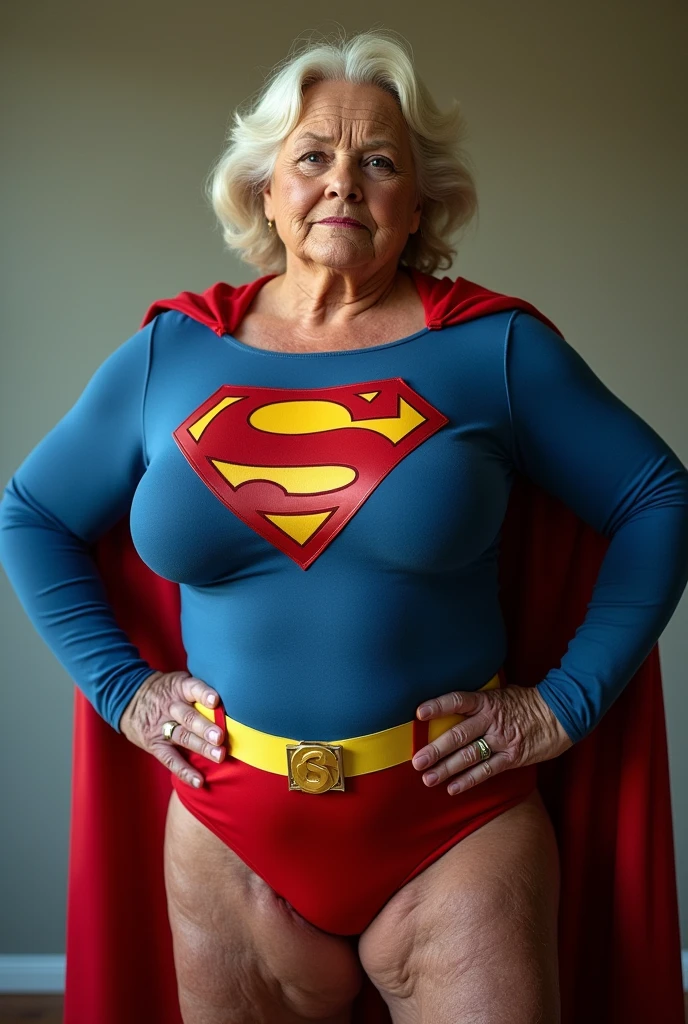 Superstrong Superold Superwoman(((1984s Supergirl costume))) Julie Hagerty naked; big and strong breasts. HD. Photograph, ((realism)), extremely high quality RAW photograph, ultra detailed photograph, sharp focus, high resolution, (detailed skin:1,3),high quality, film grain, Fujifilm XT3,Highly Detailed, movie, (Cinematic Photo:1.3) of (Realistic:1.3)