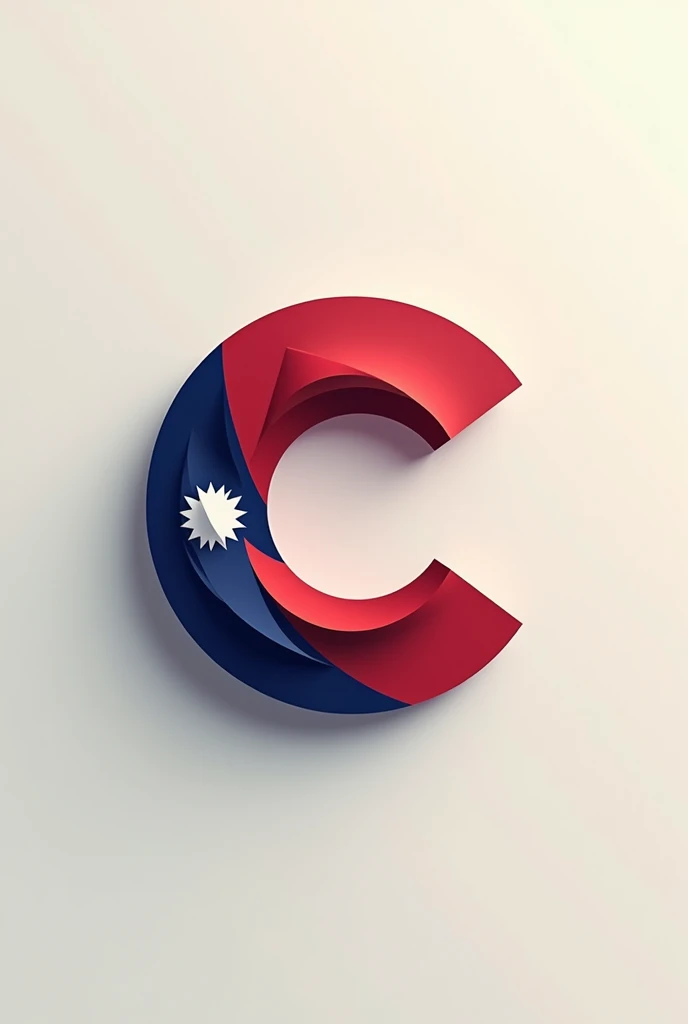 Vector Logo of letter C from nepal's flag 