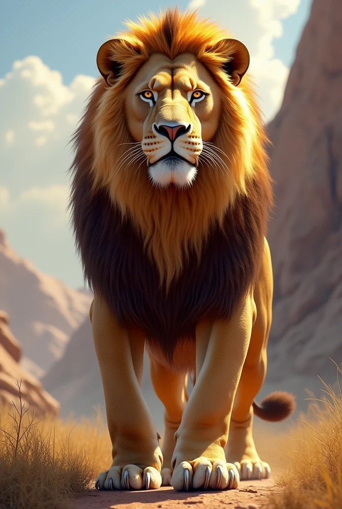 powerful lion