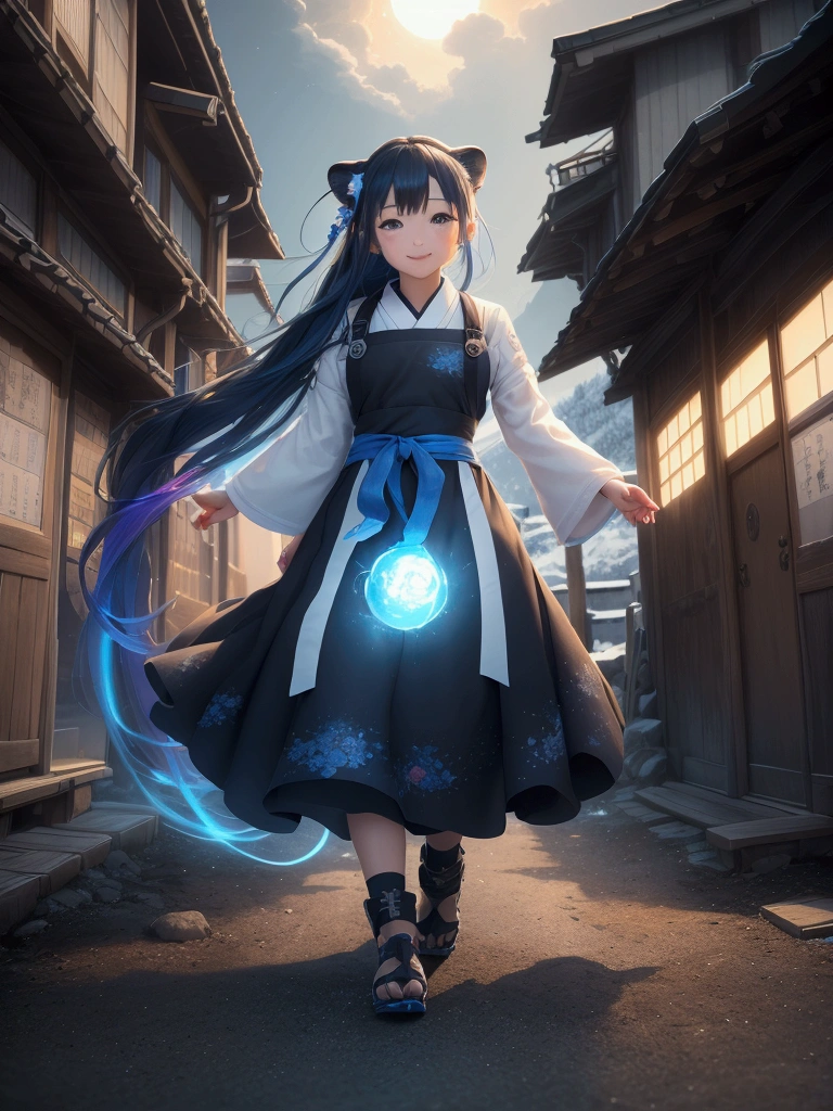 Full body illustration, one person, Anaにmically correct, Colorful watercolor style, chromatic aberration, A village deep in the mountains of Japan, Dark Theme,Magnificent nebulae breathtaking vibrant colors thereal interstellar others shining curiosity birth evolution star sun super star_Wide々Clear Sky Sunshine Panorama Ultra Sunset Sunrise (((Highest quality、Ultra-high precision、Ultra-High resolution、head'artwork)))、Low Angle, Below or others, head or others feet, Are standing, Random Hairstyles, a floral tatにo on the neck, The tatにo emits a bluish white light, beauty, Healthy muscles, apron, Abandoned rural village, evening, particle, chromatic aberration, cinematic, Dark Scene, High resolution, Healthy muscles, best details beautiful face, 'like、Un like pur avec une jolie fille du coin、others'like々Shining brightly、Cultivation、Talent Development、Des ef砦s pour persister、Great Adventure、BREAK、Lion-like'eyes、Smiling mouth、Color of the evening sky'rainbow、Fantasy Space、Hair blowing in the wind、Armed'Roman Empire、Swirling Shadow Road Equidistant Street Unreal Engine 5 Ultra Masterpiece Movie_Ultra Pro Sunlight_Ultra-optimized phoにrealistic_OpenGothers-Shaders Ultra_super high quality_High-precision reflective lighting volume perfect ultra_High resolution enhanced octane_Made by Ultra_high-definition UHD XT3 DSothersR HDR 3dcg analog ecstatic symmetrical dazzling Will-o'-The-Wisp Global Luminescence Plasma Focus Incandescent Reflection々Mulch, etc... --v 6 --s 1000 --c 20 --q 20 --chaos 100