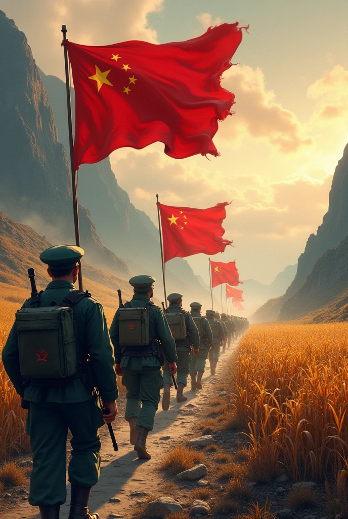 I say,听I say,Those war-torn years,
reds战士,Iron-blooded boy,Traveling across mountains and rivers without fear。
Farewell tears,The fire that turned into,Burning in the heart,
Looking forward to that day,Red flags flying,The song of victory spread everywhere。
Three Send(Hey)reds,(Yo)To Nashan,
On the mountain(Roar)corn,(Oh)Golden。
corn种子(Yo)reds种,
corn棒棒,We poor people move。
紧紧拉住reds手,reds啊,
The seeds sown,(Oh)Red sky。