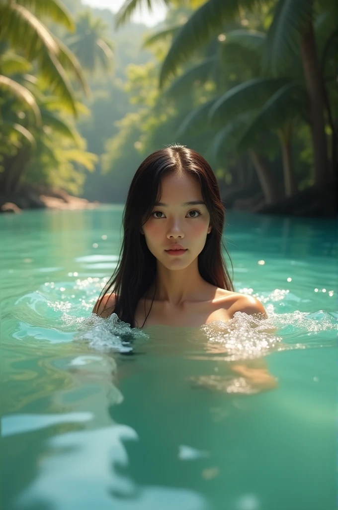 thai girl swimming