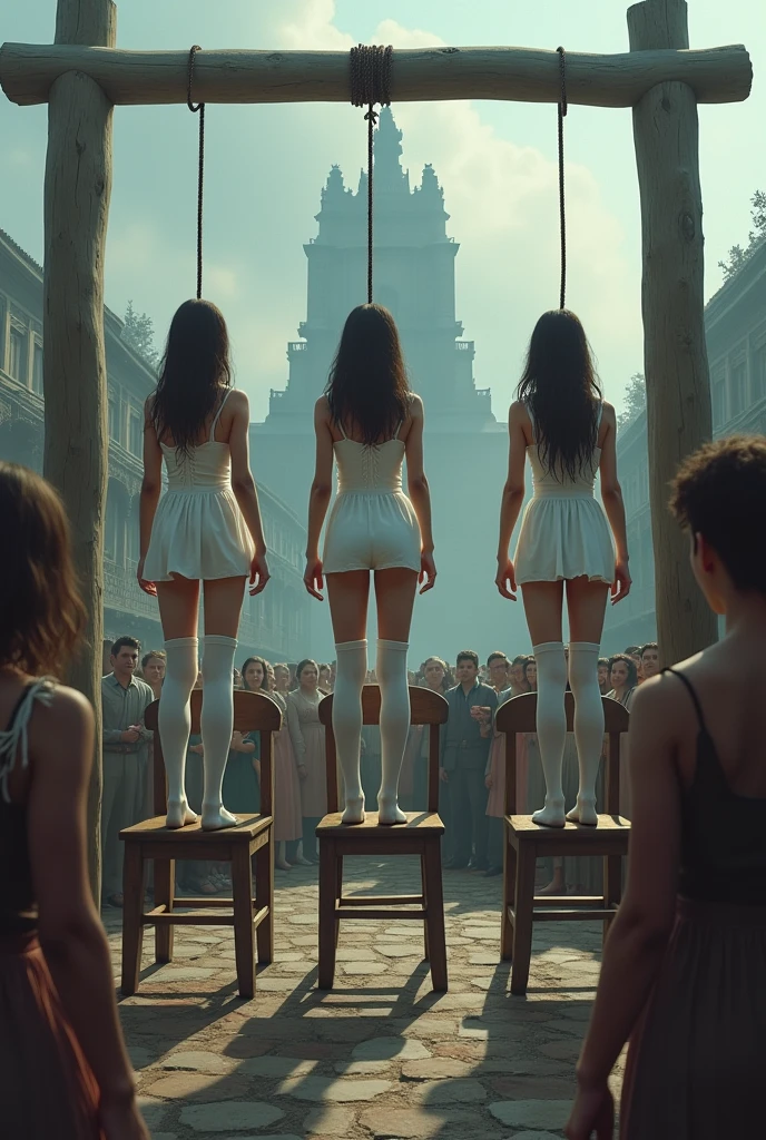 top quality picture 、(((fullnude))) , tour 、United Kingdom、palatial palace、chandeliers、 (((big crowd))) 、(((throughout the room))) 、(((Two Women))) 、tattooed 、 (((low angles))) 、(((Open your legs to the limit)))、(((Two Women))) 、fullnude、 (((very small udder))) ,(((tied breasts by the rope))) ,(((Arms behind the back)))、Small、
、Collar with rope 、(((distressed look))) 、Thin ropes that bind the body、full body Esbian、low angles 、short-cut、chains 、low angles 、 Black hair 、 shining beautiful skin , Sweat, collar and chain accessories, beautiful black pupil and hair, Detailed expression , beautidful eyes,