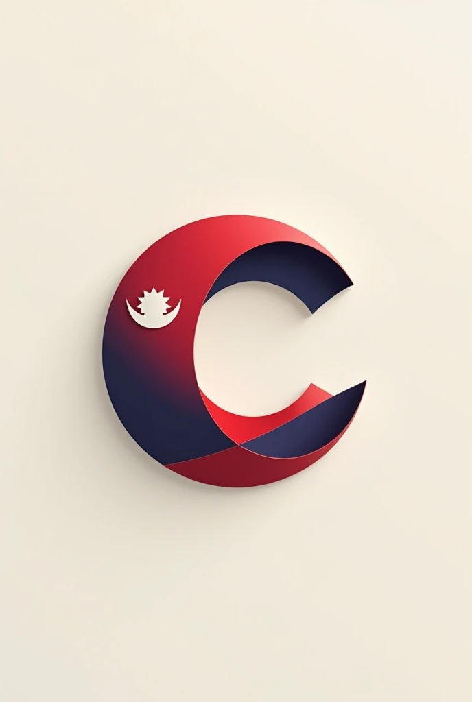 Vector Logo of letter C from nepal's flag
