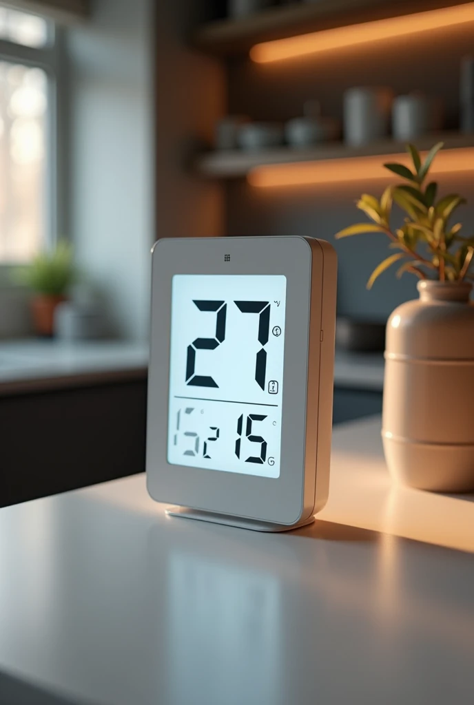 a thermometer with 27degree celcius