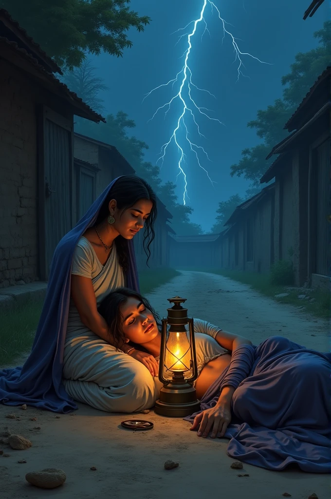 Upagupta ,the young disciple of Buddha wearing sage clothes, is lying on the side of dusty road of Mathura without any pillow or any other amenities in 3rd Century BC at a stormy night and a young woman sits besides sleeping Upagupta.She is dressed in blue mantle and is having young body and wearing anklets and has a old kerosene lamp in her hand.They both are alone and a lightning is struck at that time.She sees him sleeping on the road and sees his face through the lamp.