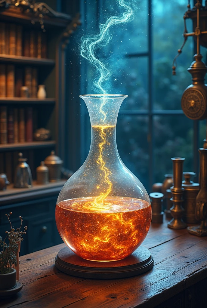 potion with herbs, painting, illustration, hyper realistic, intricate detail, ancient magic harry potter theme with space for a title
