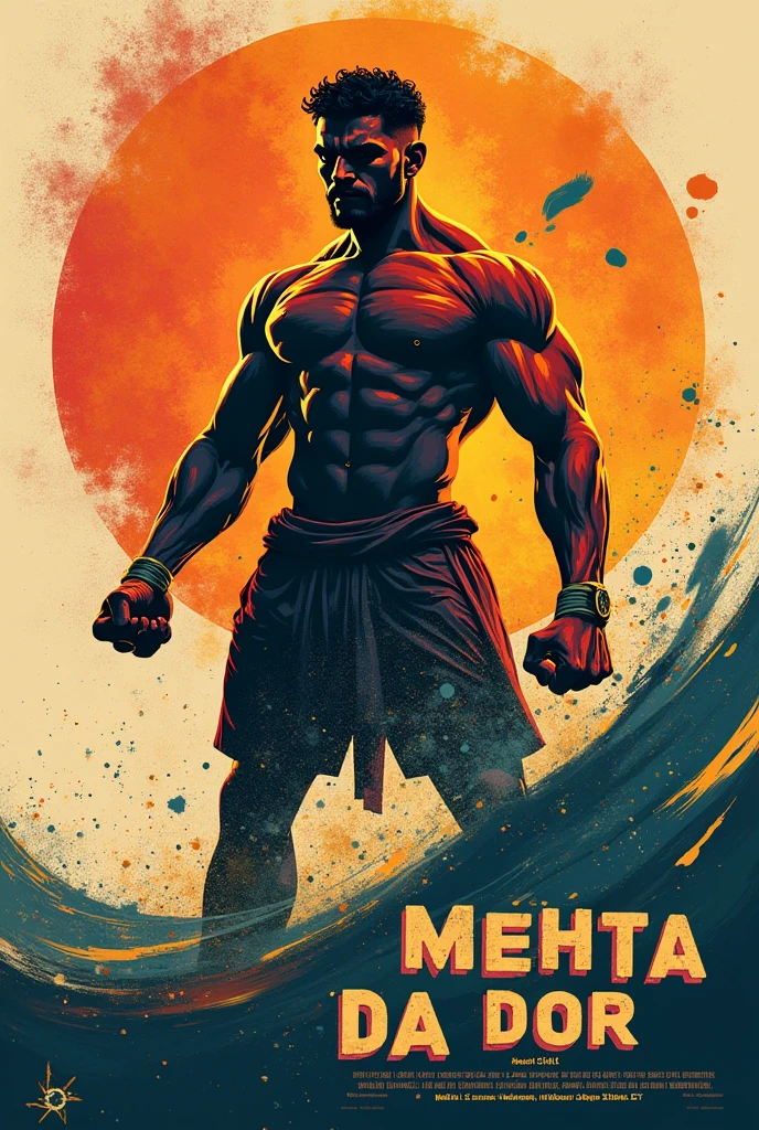 Create a poster ln which MEHNTA DA DOR related to fitness , exercise, motivation